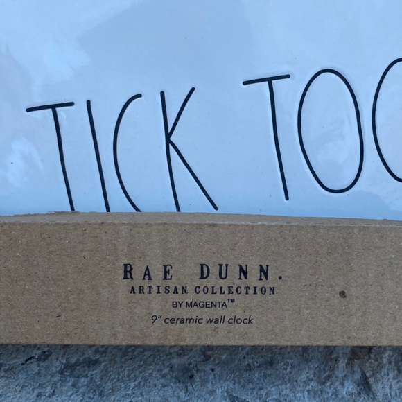 Rae Dunn Tick Tock Wall Ceramic Clock - Picture 4 of 5